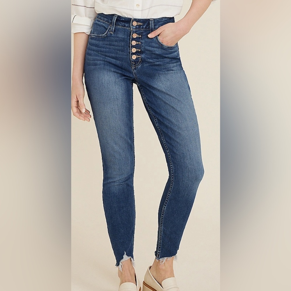 m jeans by maurices™ High Rise Button Fly Super Skinny Ankle Jean Size Small
